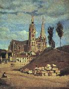 Chartres Cathedral Jean Baptiste Camille  Corot